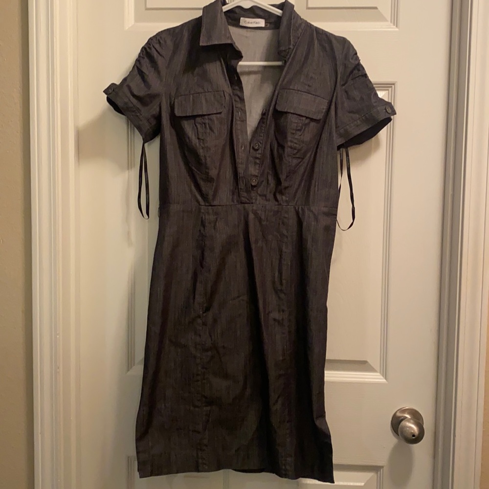 Calvin Klein utility dress. Super cute and fitted. Side zipper